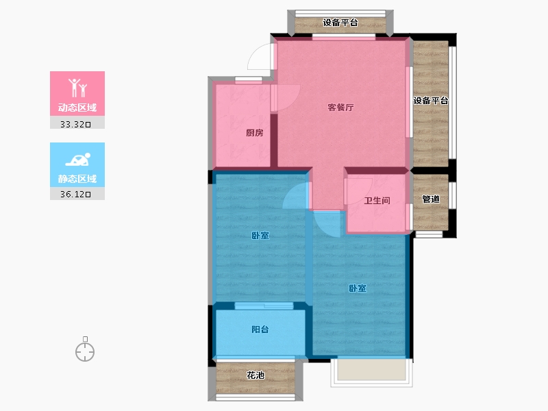 江苏省-镇江市-开元·香山壹境-73.88-户型库-动静分区