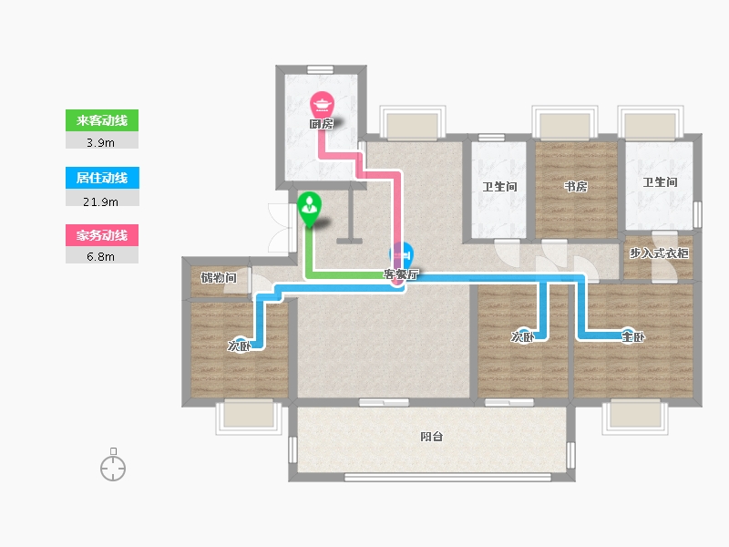 江苏省-南通市-万濠禧园-122.00-户型库-动静线