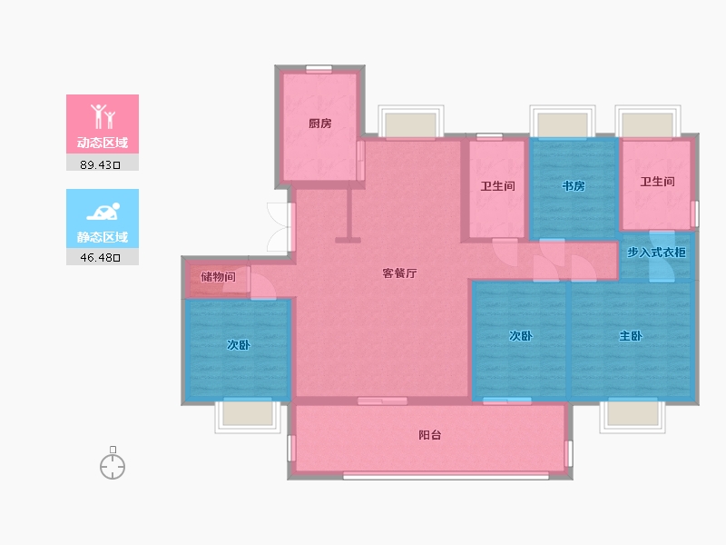 江苏省-南通市-万濠禧园-122.00-户型库-动静分区