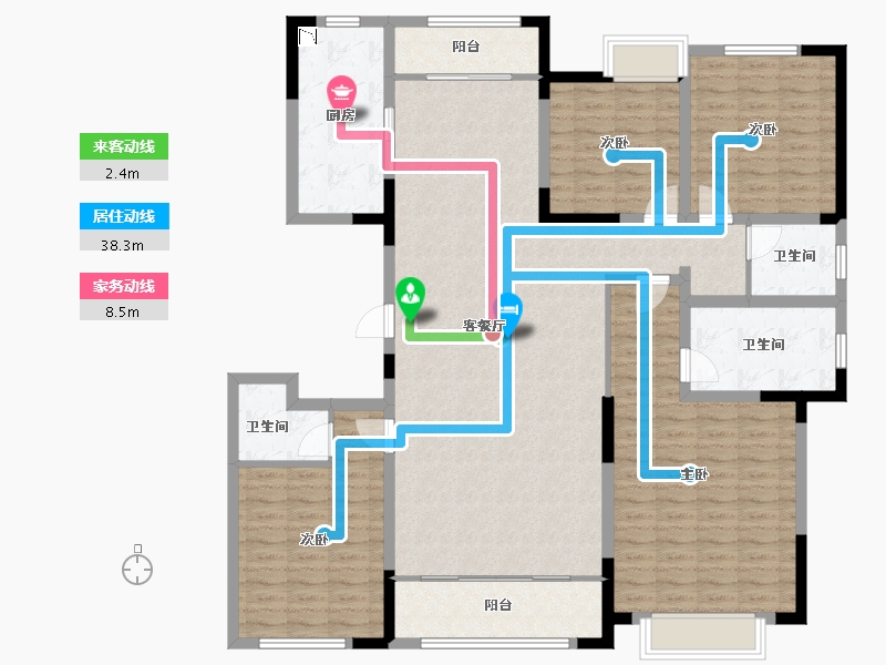 陕西省-安康市-高新观澜-152.96-户型库-动静线