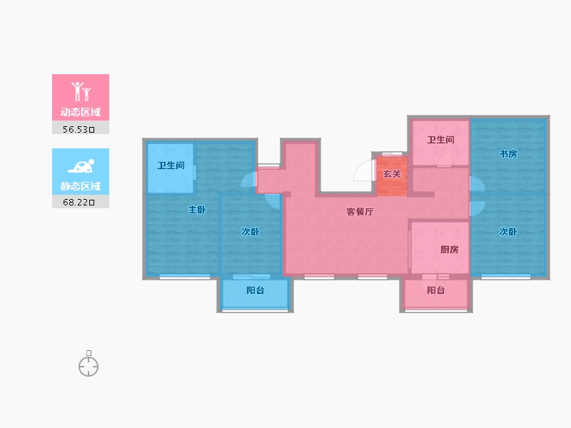 江苏省-南京市-弘阳·悦禧苑-112.00-户型库-动静分区