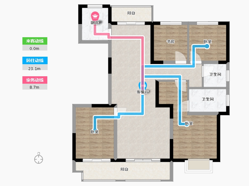 江苏省-盐城市-东台恒大翡翠龙庭-110.00-户型库-动静线