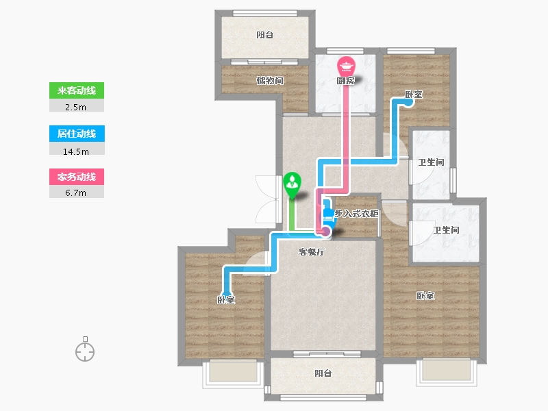 江苏省-盐城市-金色华庭-100.01-户型库-动静线