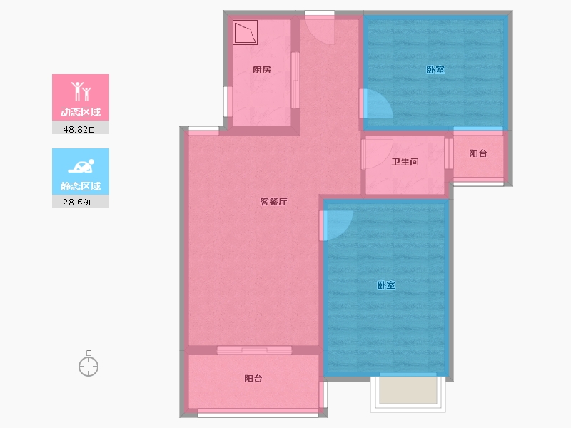 江苏省-无锡市-银城尚锦城-68.00-户型库-动静分区