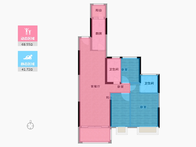 江苏省-徐州市-恒大滨河左岸-98.95-户型库-动静分区