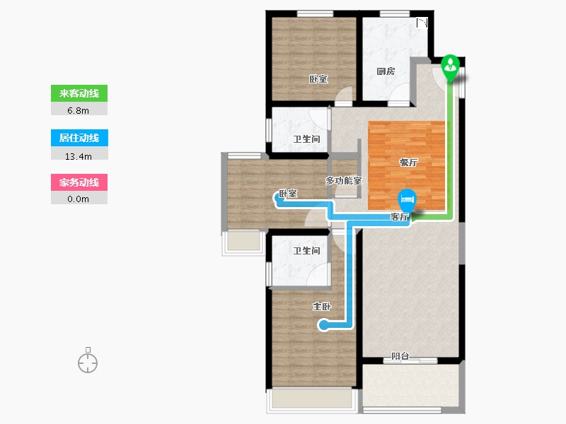 江苏省-宿迁市-金鹰国际花园·上苑-108.01-户型库-动静线