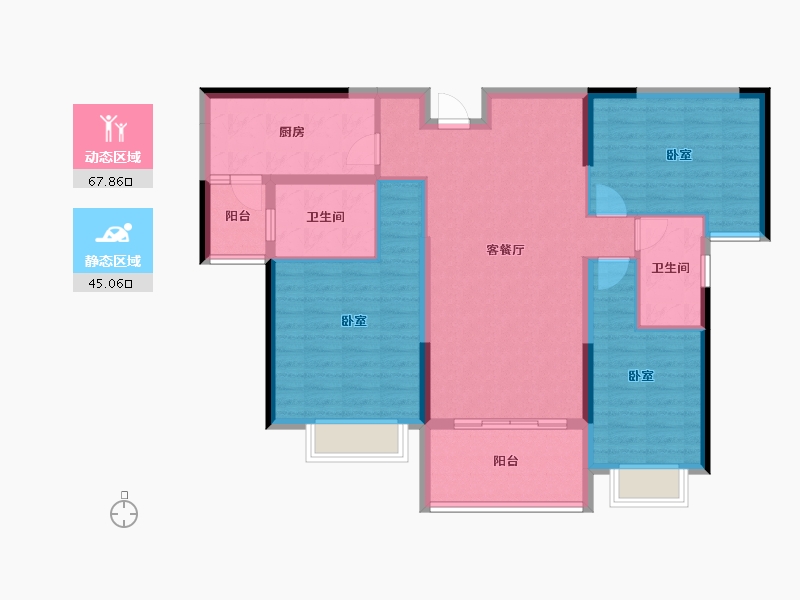 贵州省-遵义市-恒大翡翠华庭-101.01-户型库-动静分区