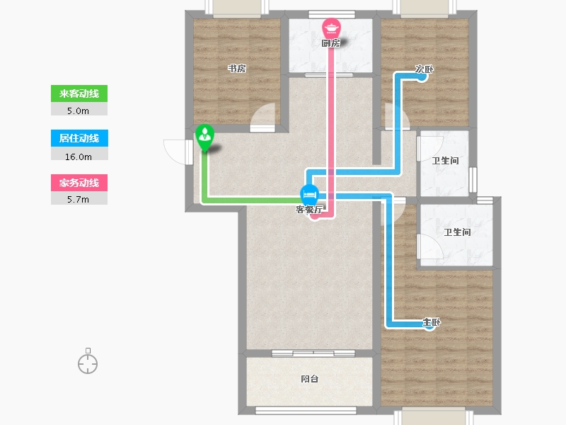 陕西省-安康市-深汇仕府大院-92.86-户型库-动静线