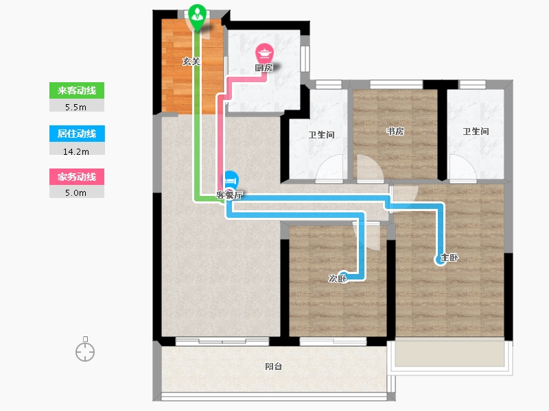 江苏省-苏州市-MOC芯城汇四期住宅 澜庭IN-81.01-户型库-动静线