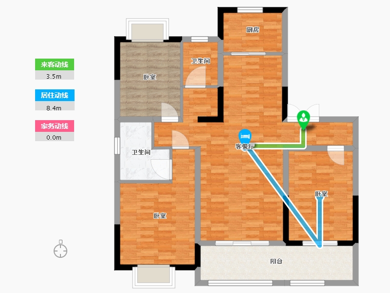 江苏省-扬州市-一观园-102.01-户型库-动静线