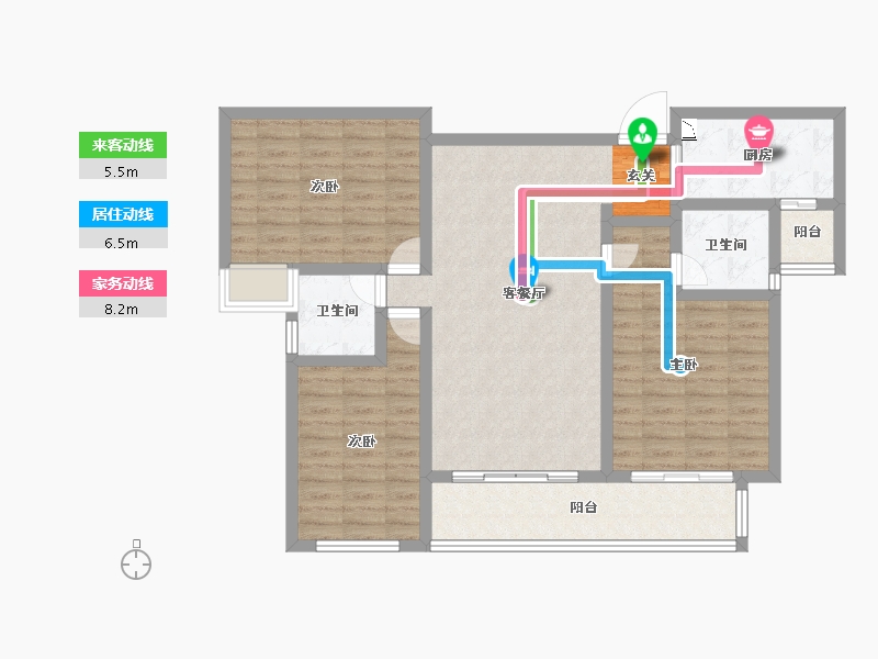 陕西省-宝鸡市-水木华院-97.00-户型库-动静线