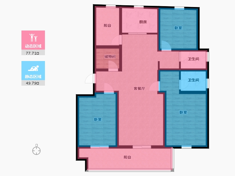 江苏省-镇江市-天怡天颐城·和园-113.00-户型库-动静分区