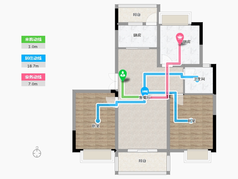 江苏省-泰州市-盛世兴隆花园-95.00-户型库-动静线