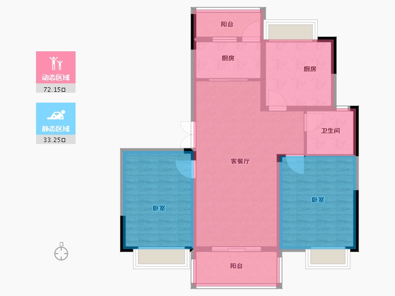 江苏省-泰州市-盛世兴隆花园-95.00-户型库-动静分区