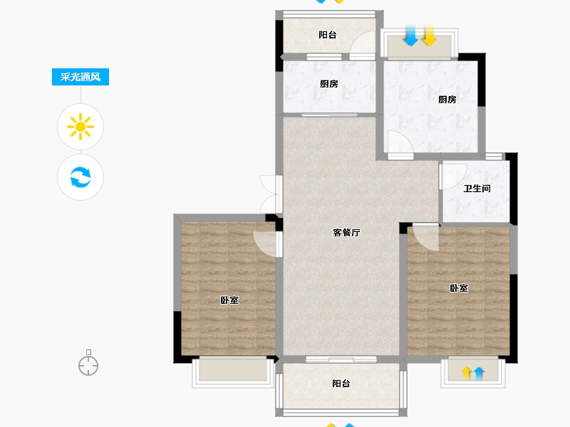 江苏省-泰州市-盛世兴隆花园-95.00-户型库-采光通风