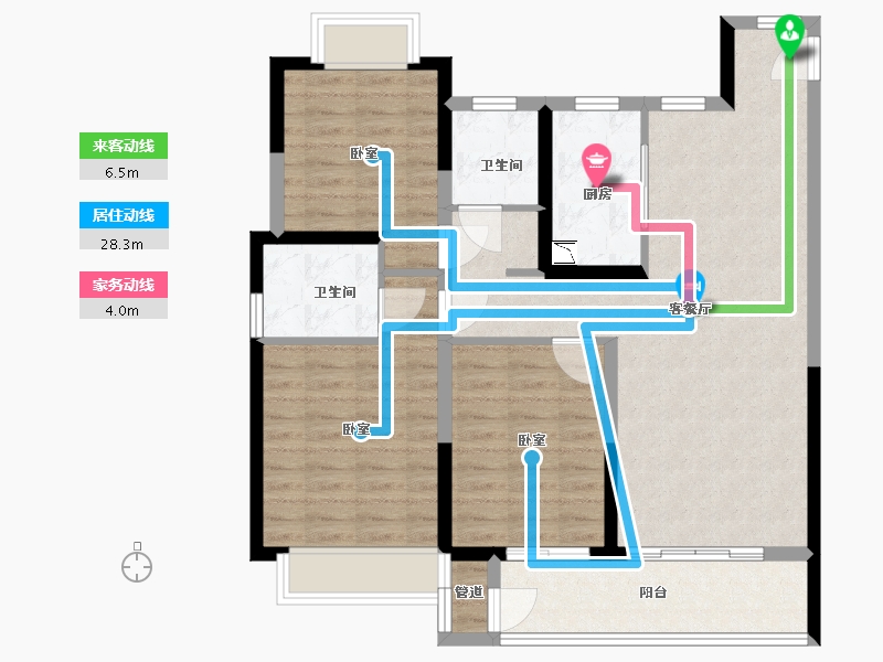 安徽省-宿州市-千禧城-94.00-户型库-动静线