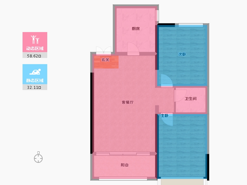 甘肃省-天水市-恒盛瑞府-82.00-户型库-动静分区