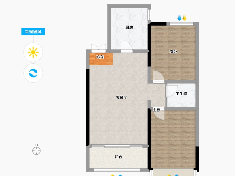 甘肃省-天水市-恒盛瑞府-82.00-户型库-采光通风