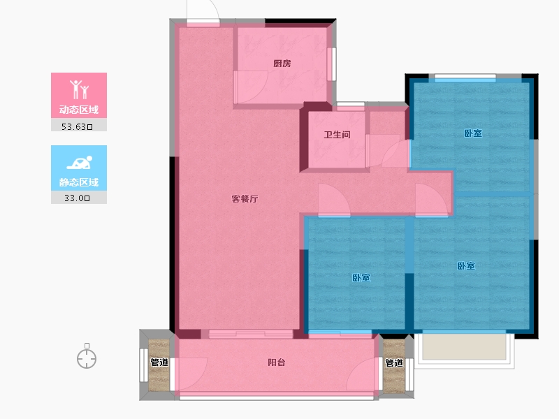 安徽省-宿州市-千禧城-80.01-户型库-动静分区