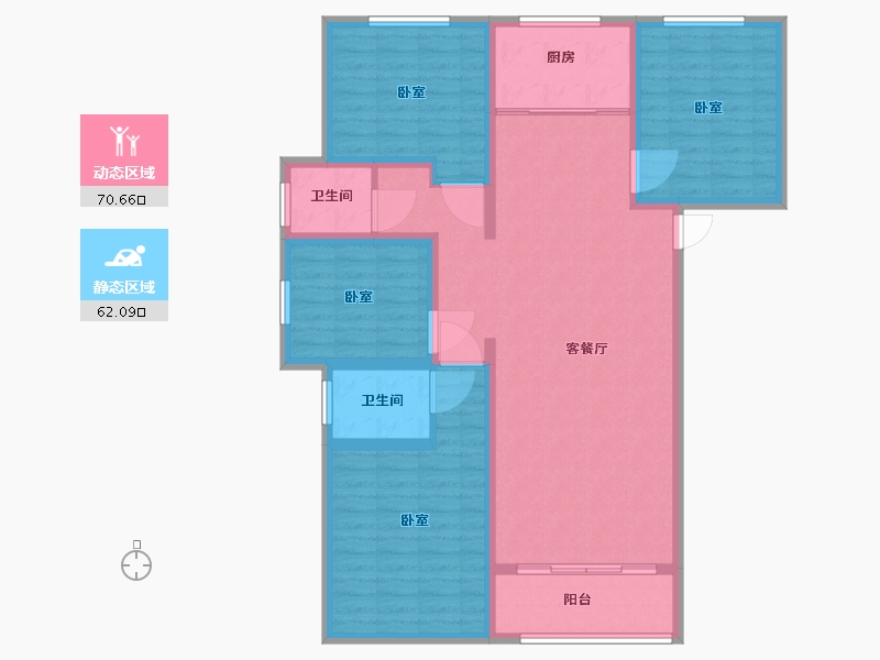 甘肃省-庆阳市-澳恺华府-119.57-户型库-动静分区