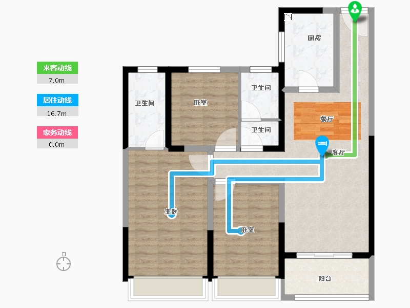 江苏省-宿迁市-金鹰国际花园·上苑-97.00-户型库-动静线