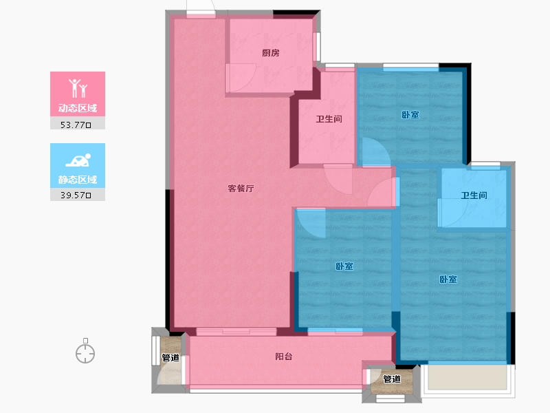 安徽省-宿州市-千禧城-86.00-户型库-动静分区