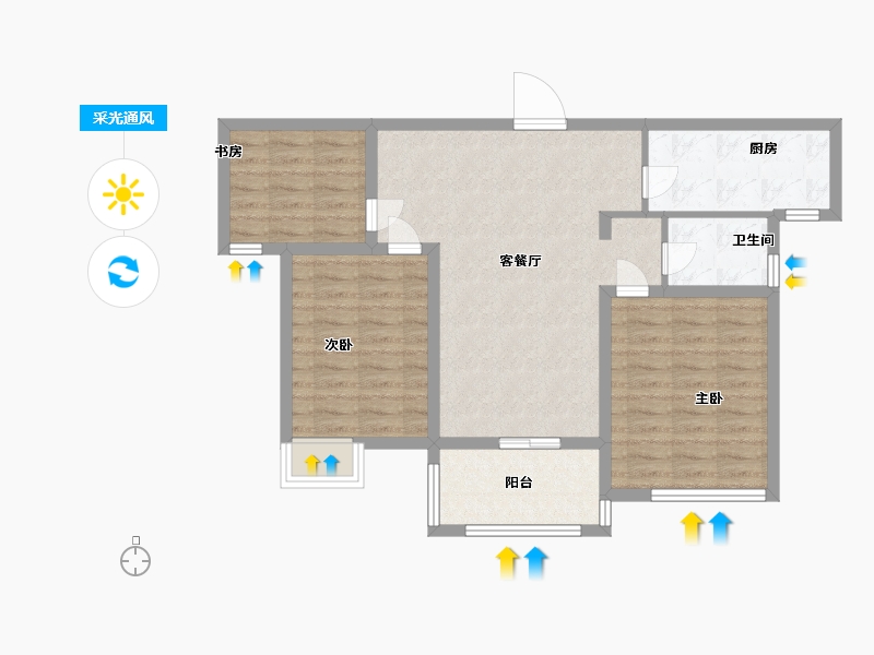 江苏省-盐城市-时代国际-80.47-户型库-采光通风