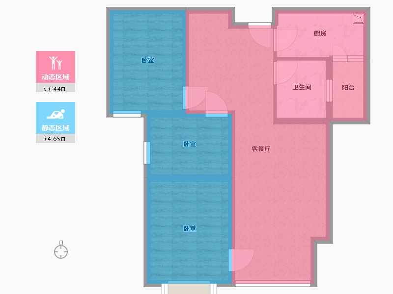 甘肃省-庆阳市-澳恺华府-77.98-户型库-动静分区