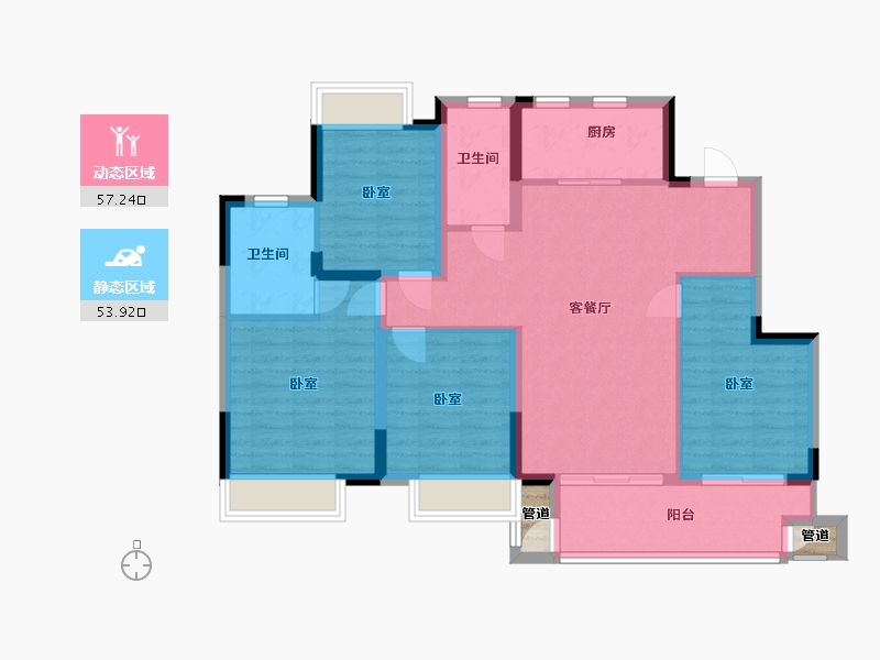 安徽省-宿州市-千禧城-102.00-户型库-动静分区