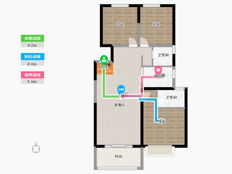 甘肃省-天水市-保利堂悦-93.86-户型库-动静线