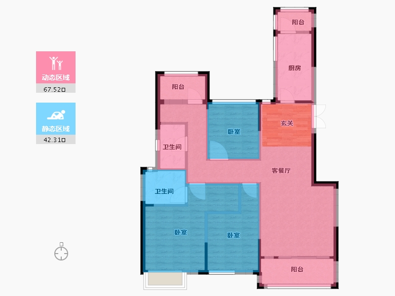 江苏省-苏州市-佳兆业悦峰-99.00-户型库-动静分区