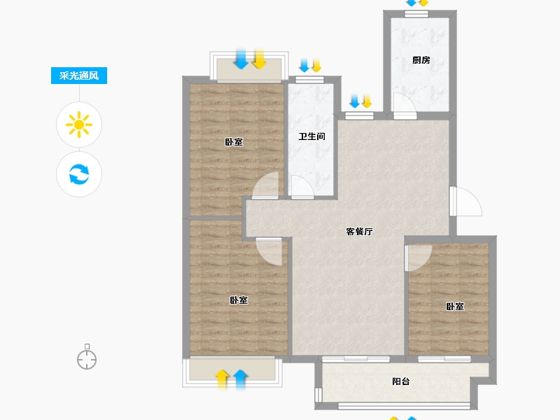 江苏省-扬州市-邗建福瑞苑-93.10-户型库-采光通风