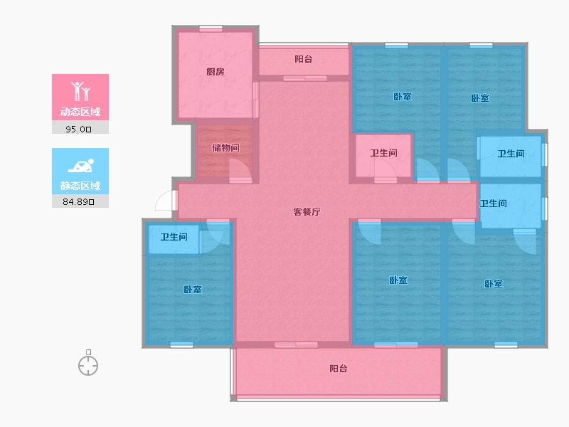 江苏省-镇江市-天怡天颐城·和园-160.20-户型库-动静分区