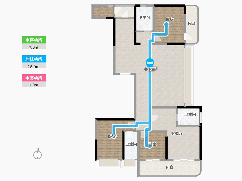 江苏省-常州市-燕湖壹號-167.65-户型库-动静线