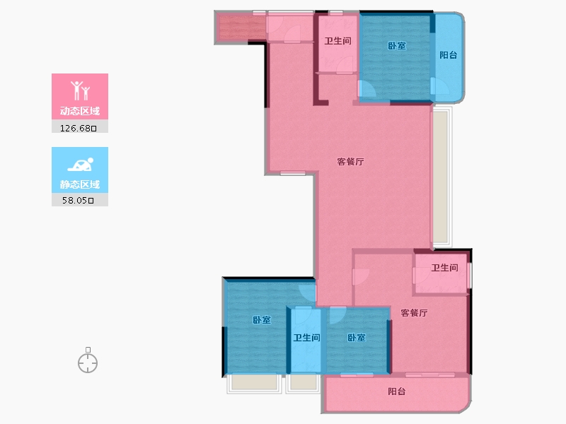 江苏省-常州市-燕湖壹號-167.65-户型库-动静分区