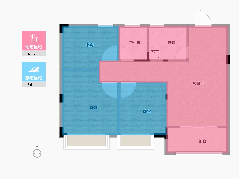 江西省-抚州市-明屹明樾台-77.00-户型库-动静分区