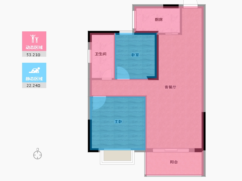 广西壮族自治区-玉林市-天润盛府-68.31-户型库-动静分区