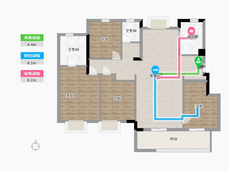 江苏省-南通市-海上传奇-112.00-户型库-动静线