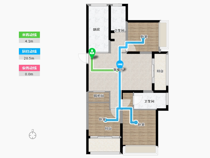 江苏省-南通市-优山美地名邸-110.00-户型库-动静线