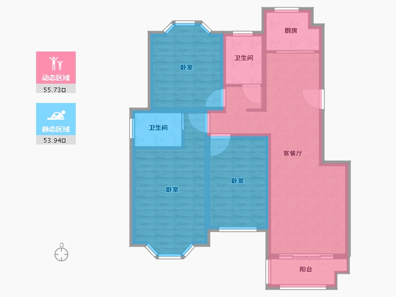 江苏省-盐城市-富方东方绿洲-98.01-户型库-动静分区