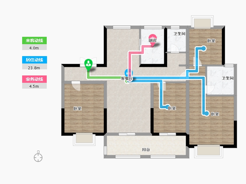 江苏省-扬州市-一观园-114.00-户型库-动静线