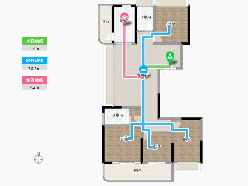 江苏省-常州市-燕湖壹號-133.18-户型库-动静线