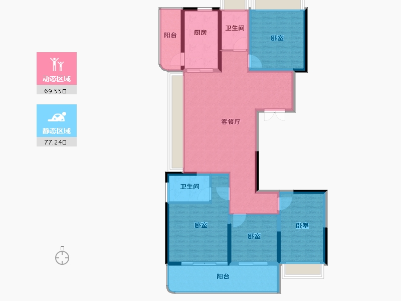 江苏省-常州市-燕湖壹號-133.18-户型库-动静分区