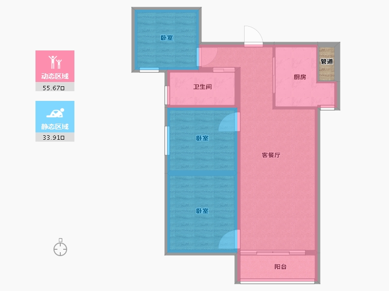 甘肃省-庆阳市-澳恺华府-81.46-户型库-动静分区