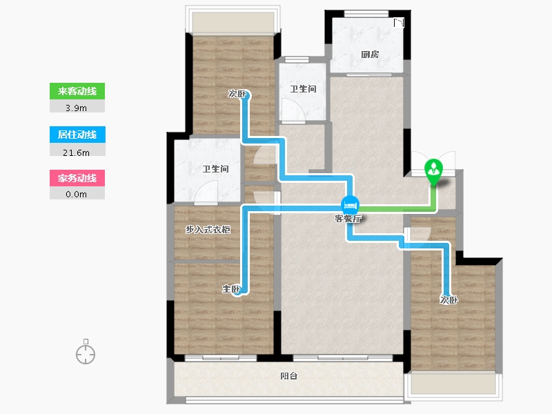 江苏省-徐州市-蓝城蘭园-114.00-户型库-动静线