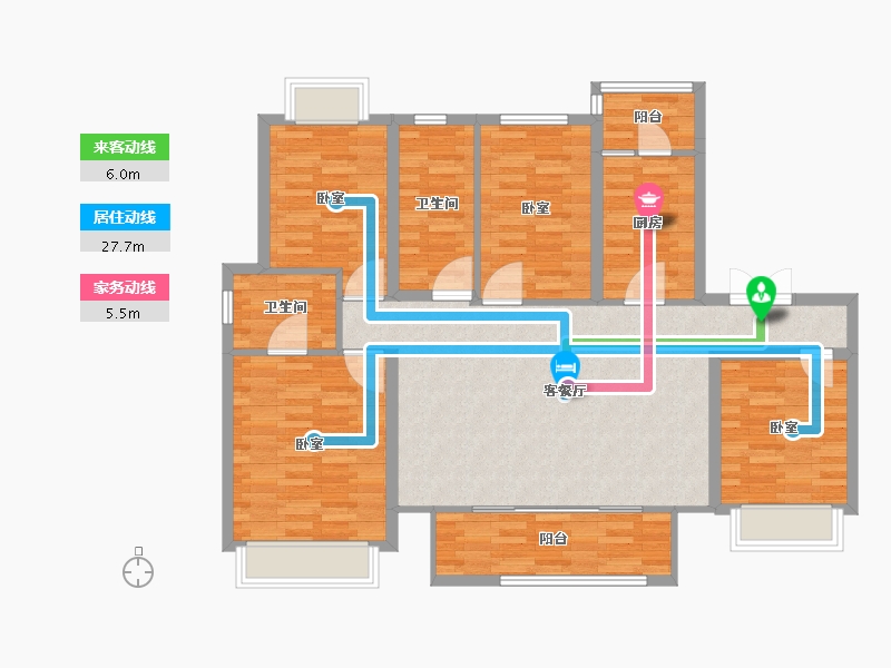 江苏省-扬州市-中信泰富锦辰-113.00-户型库-动静线