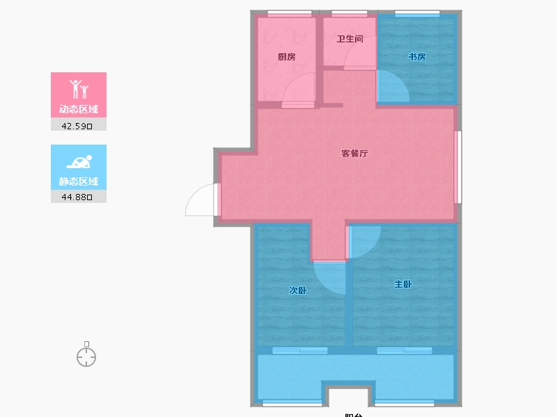 江苏省-徐州市-上水璟园-77.99-户型库-动静分区