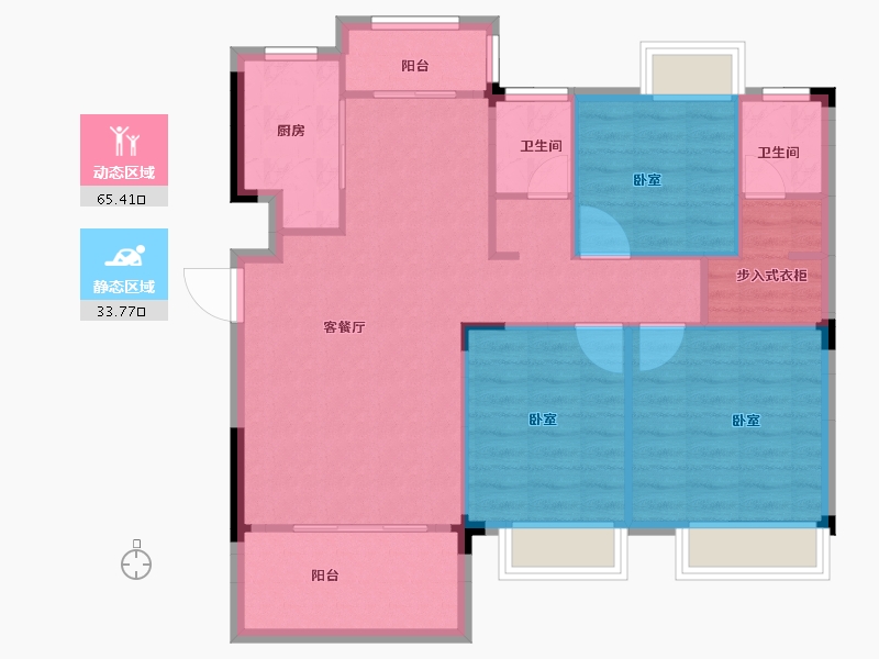 江西省-抚州市-康瑞贤仕书苑-90.00-户型库-动静分区