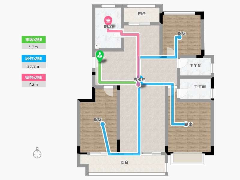 江苏省-南通市-帝冠城山隐-118.53-户型库-动静线