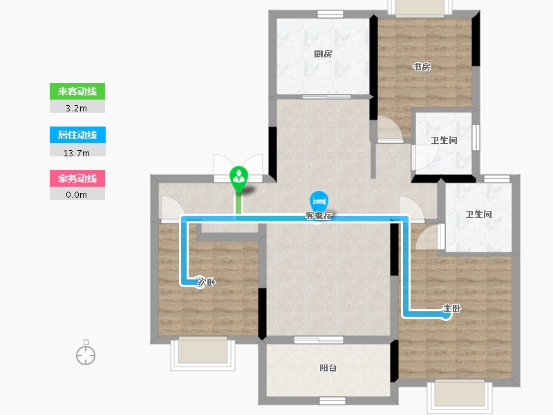 江苏省-南通市-江海都会-93.00-户型库-动静线